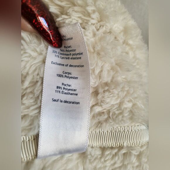 Lululemon Ivivva Sherpa Fleece Jacket Sweater Sz 10 Cream Fuzzy Teddy 2 Snap - Picture 10 of 10